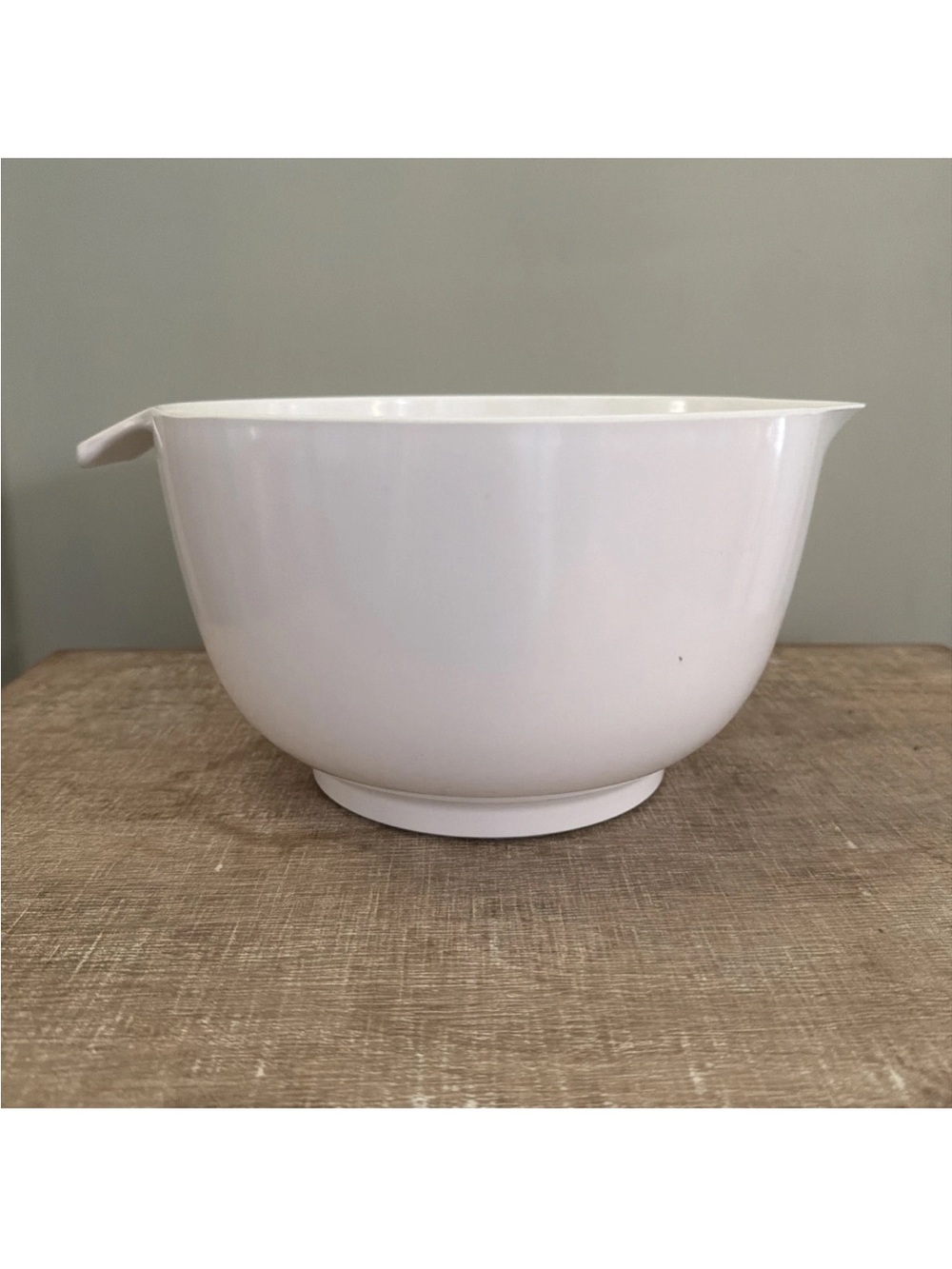Copco White Melamine Mixing Bowl 3qt Spout & Tab Handle Vintage